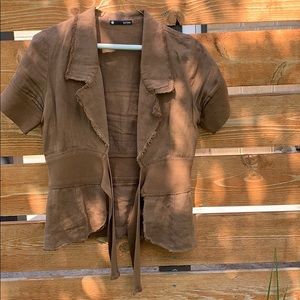 Short Sleeve Wrap Blouse